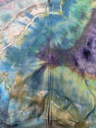 Men's Medium Tie-dye Zip-up Hoodie