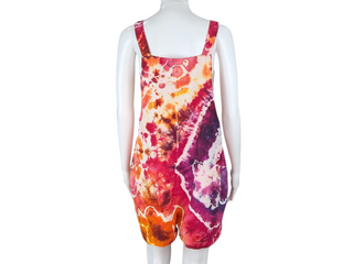Women's Large Tie-dye Overall Shorts