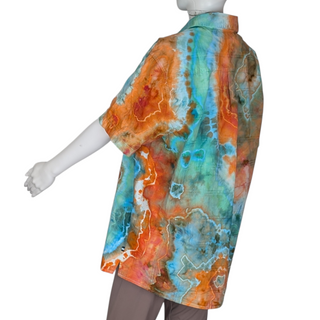 Men's Large Tie-dye Button-Down Shirt
