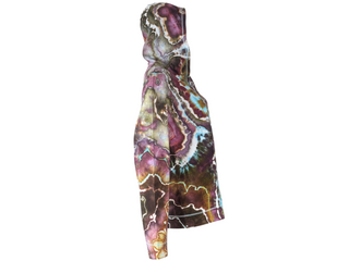 Women's XXL Tie-dye Lightweight Zip-up Hoodie
