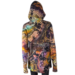 Men's Medium Reversed Tie-dye Hooded Long-sleeve Tee