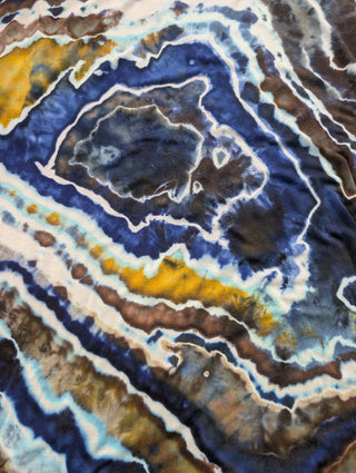 Women's Large Tie-dye Cropped Palazzo Pants with Pockets