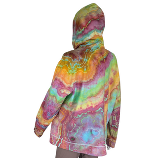 Women's XXL Tie-dye Lightweight Zip-Up Hoodie