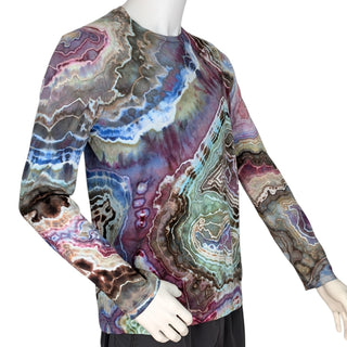 Men's Medium Tie-dyed Lightweight Long-sleeved T-Shirt