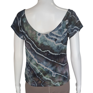 Women's Large Tie-dye V-Neck Top