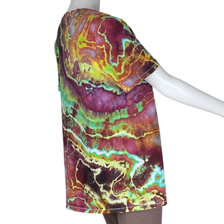 Women's Large Tie-dye V-Neck T-Shirt