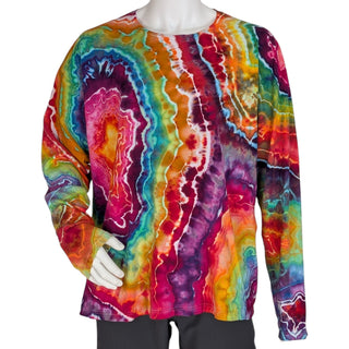 Men's 3XL Tie-dye Long Sleeved Lightweight T-Shirt