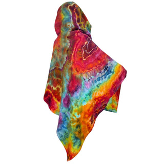Women's OSFA Tie-dye Hooded Poncho