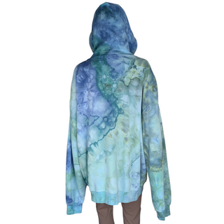 Men's 3XL Tie-dye Zip-up Hoodie