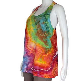 Women's XL Tie-dye Racerback Tank Top