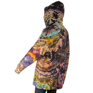 Men's Medium Reversed Tie-dye Hooded Long-sleeve Tee