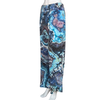 Women's Small Tie-dye Linen Palazzo Pants
