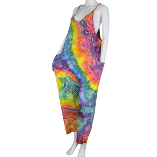 Women's Small Rainbow Tie-dye Jumpsuit