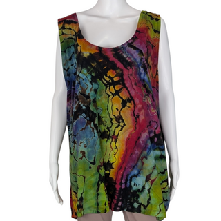 Women's 4XL Reverse Tie-dye Tank Top