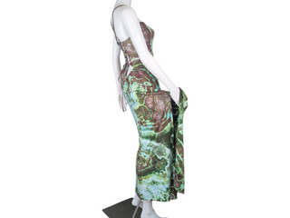 Women's Large Tie-dye Lace-up Dress