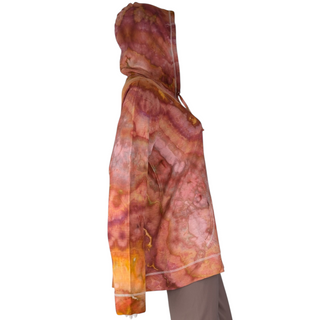 Women's XL Tie-dye Lightweight Zip-up Hoodie