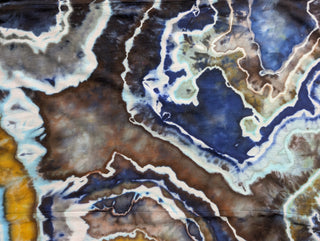 Women's Large Tie-dye Cropped Palazzo Pants with Pockets