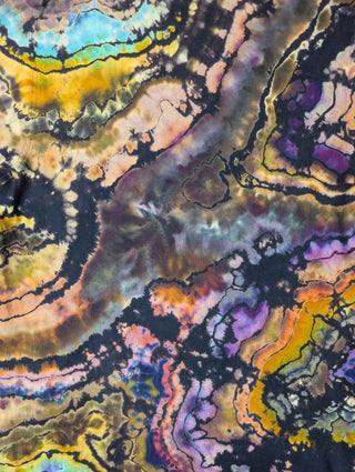 Men's Medium Reversed Tie-dye Hooded Long-sleeve Tee