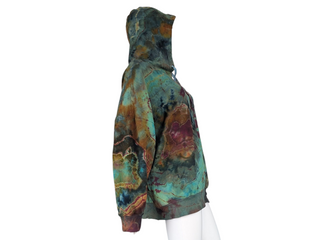 Women's XXL Reverse Tie-dye Buffalo Pullover Hoodie