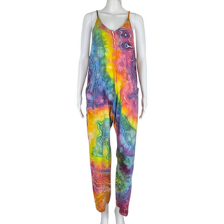 Women's Small Rainbow Tie-dye Jumpsuit