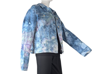 Women's XL Tie-dye Jean Jacket