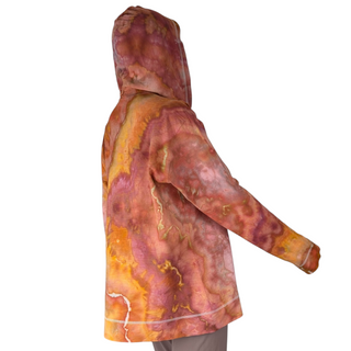 Women's XL Tie-dye Lightweight Zip-up Hoodie