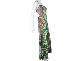 Women's Large Tie-dye Lace-up Dress