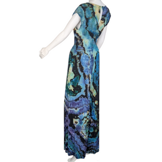 Women's Small Reversed Tie-dye Waist-defined Wide Leg Jumpsuit