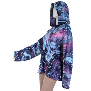Women's Large Tie-dye Lightweight Pullover Hoodie