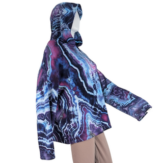 Women's Large Tie-dye Lightweight Pullover Hoodie