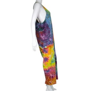 Women's Small Rainbow Tie-dye Jumpsuit