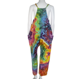 Women's Small Rainbow Tie-dye Jumpsuit