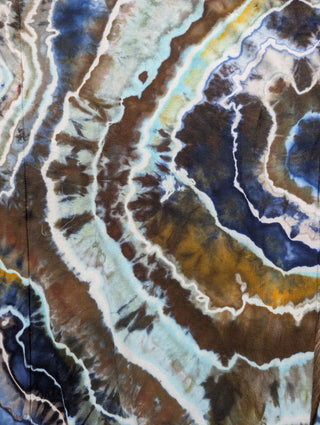 Women's Large Tie-dye Cropped Palazzo Pants with Pockets