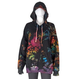 Women's XXL Reverse Tie-dye Pullover Buffalo Hoodie