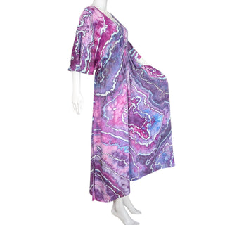 Women's 2XL/3XL Tie-dye Rayon Caftan with Pockets