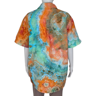 Men's Large Tie-dye Button-Down Shirt