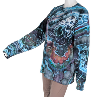 Men's Large Tie-dye Long-sleeved T-Shirt
