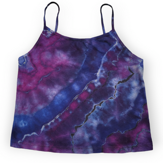 Women's Large Reverse-dyed Tie-dye Crop Tank Top