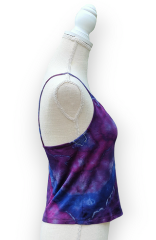 Women's Large Reverse-dyed Tie-dye Crop Tank Top