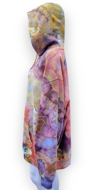 Men's 3XL Zip-up Tie-dye Hoodie