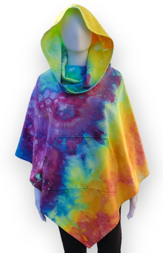 Hooded Poncho with Pockets