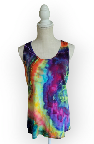 Women's XL Racerback Tie-dye Tank Top