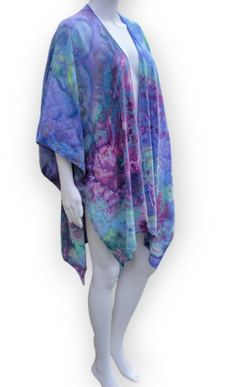 Women's OSFA Tie-dye Kimono Shawl