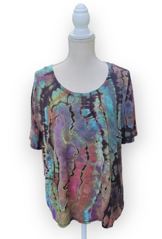 Women's XL Dark & Moody Rainbow Reverse Geode Top