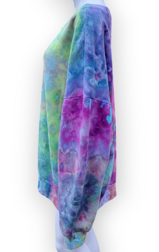 Women's 2XL Geode Tie-dye Crewneck Sweatshirt