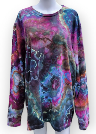 Men's 3XL Long-sleeved Tie-dye T-Shirt