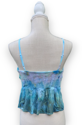 Women's XL Flowy Tie-dye Crop Tank Top