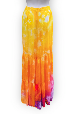 Women's Large Tie-dye Flowy Rayon Pants