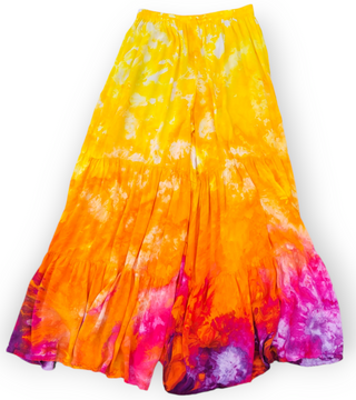 Women's Large Tie-dye Flowy Rayon Pants