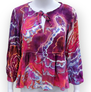 Women's XL Flowy Rayon Tie-dye Top